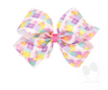 King Birthday Gift Print Grosgrain Hair Bow