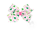 King Pink Christmas Tree Print Bow