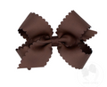 Medium Grosgrain Hair Bow with Scalloped Edge
