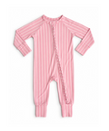 Orchard Pink Stripe Zipper Romper