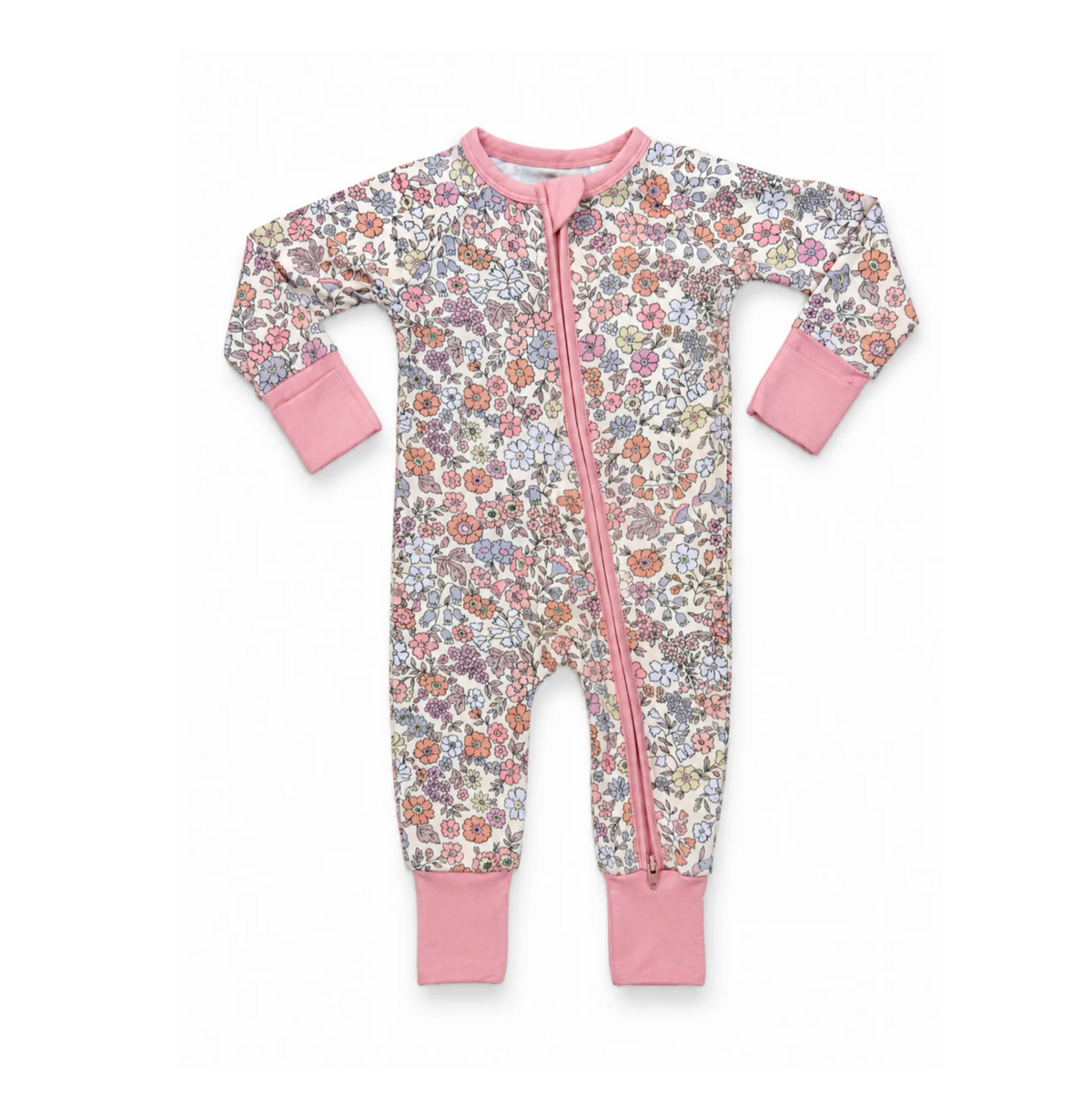 Poppy Floral Zipper Romper