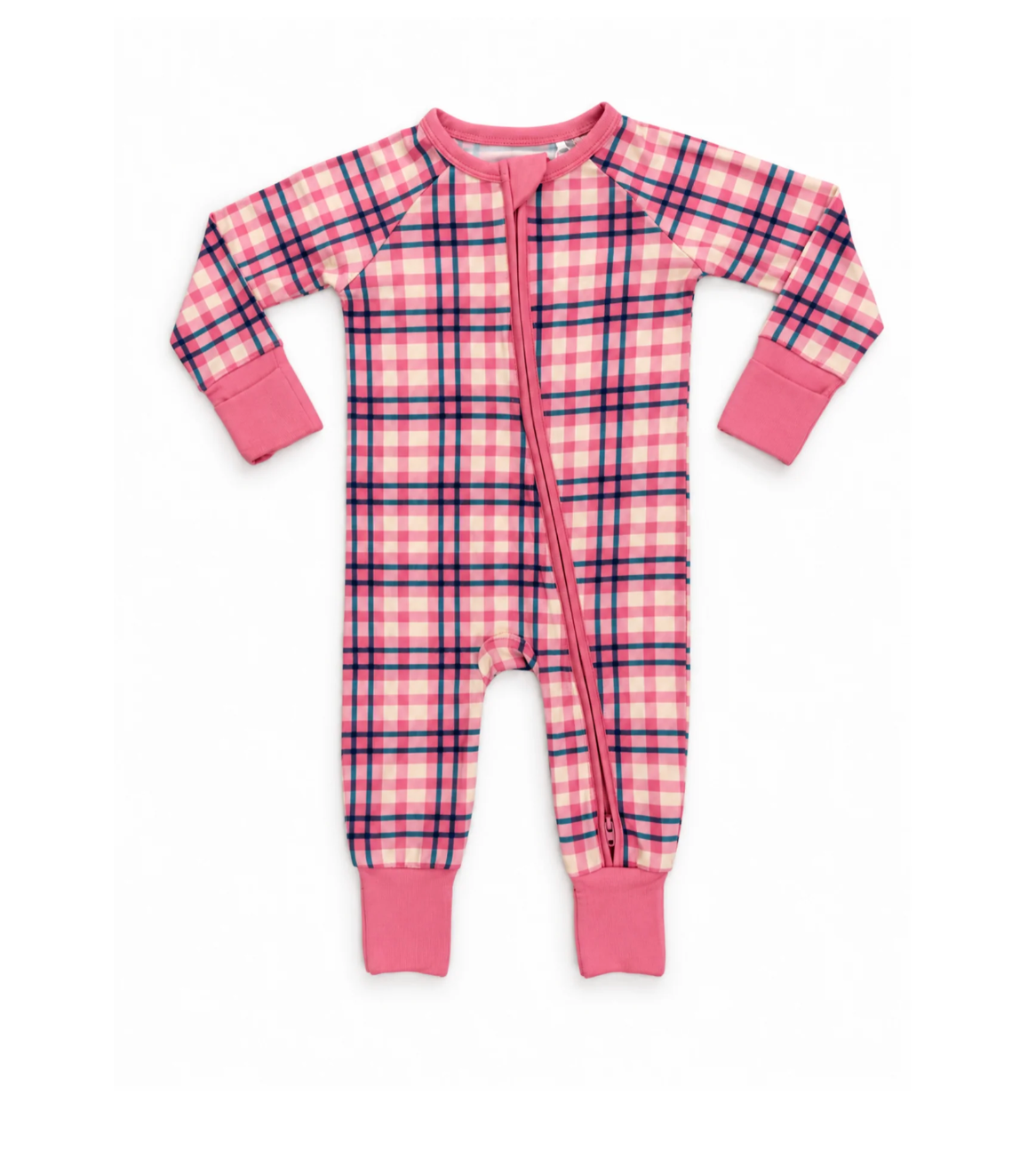 Georgia Plaid Zipper Romper