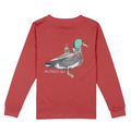 Boys Duck Ornament LS Cabernet