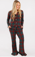 Holiday Heritage Plaid Women's Long Sleeve Ruffle Set