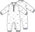 Vintage Airplane Pilots - Zip Neck Romper
