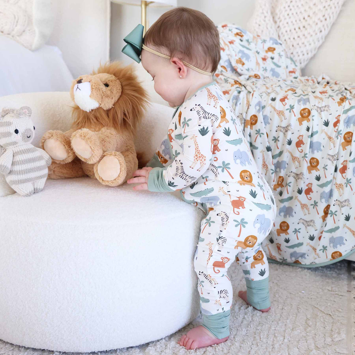 Safari Snuggles Convertible Zip Romper
