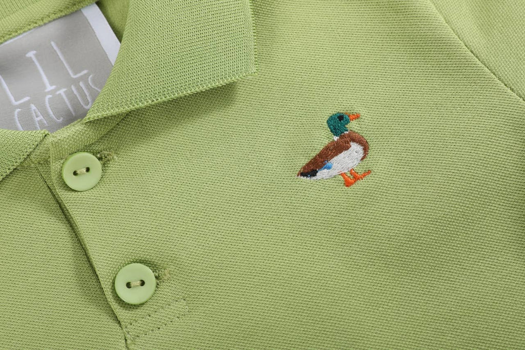 Sage Green Mallard Polo Shirt