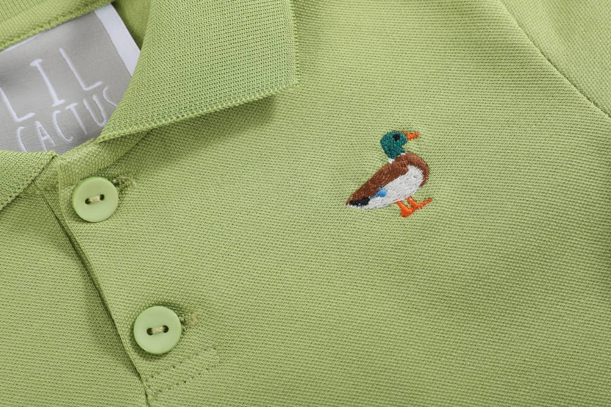 Sage Green Mallard Polo Shirt