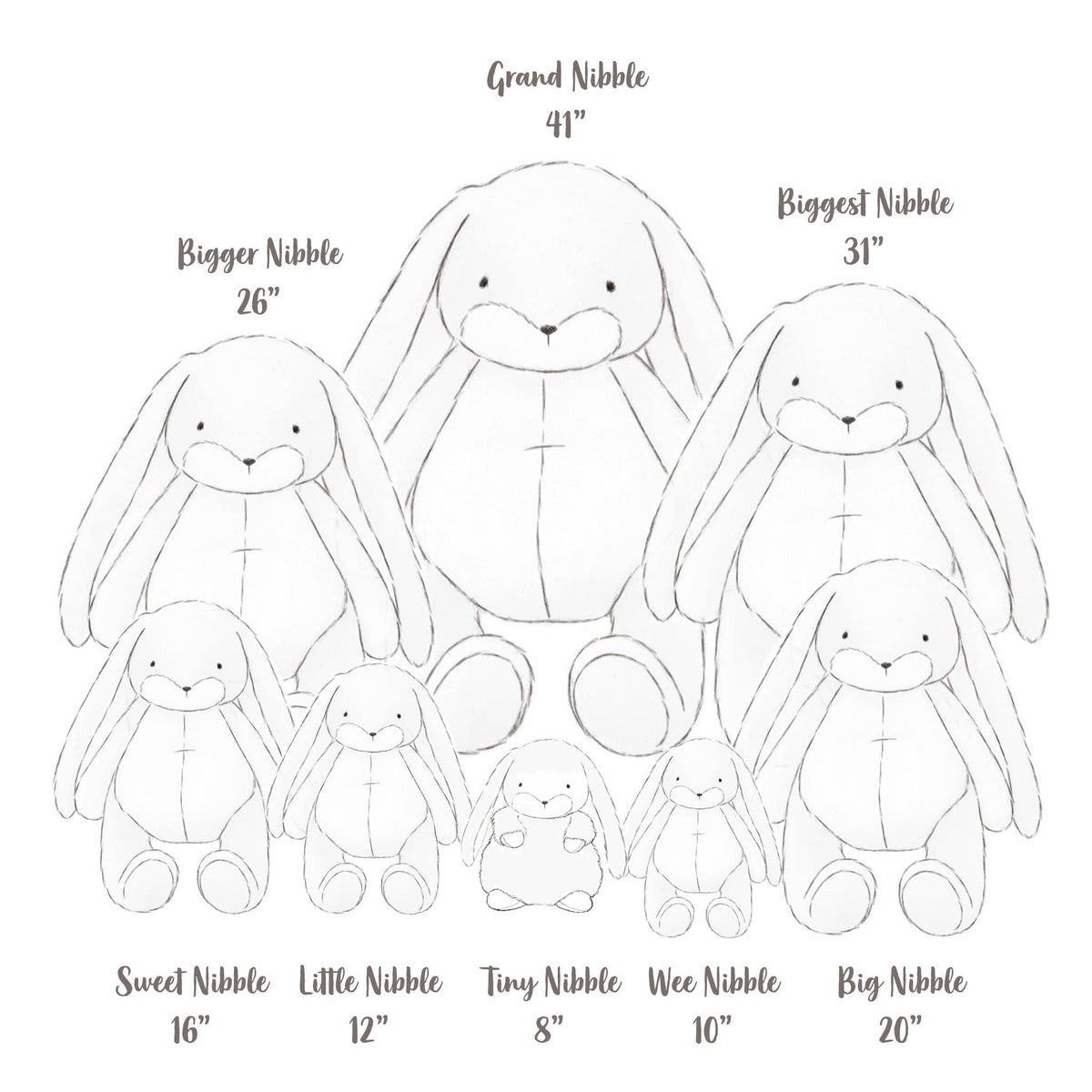 Tiny 8" Nibble Bunny - Cream