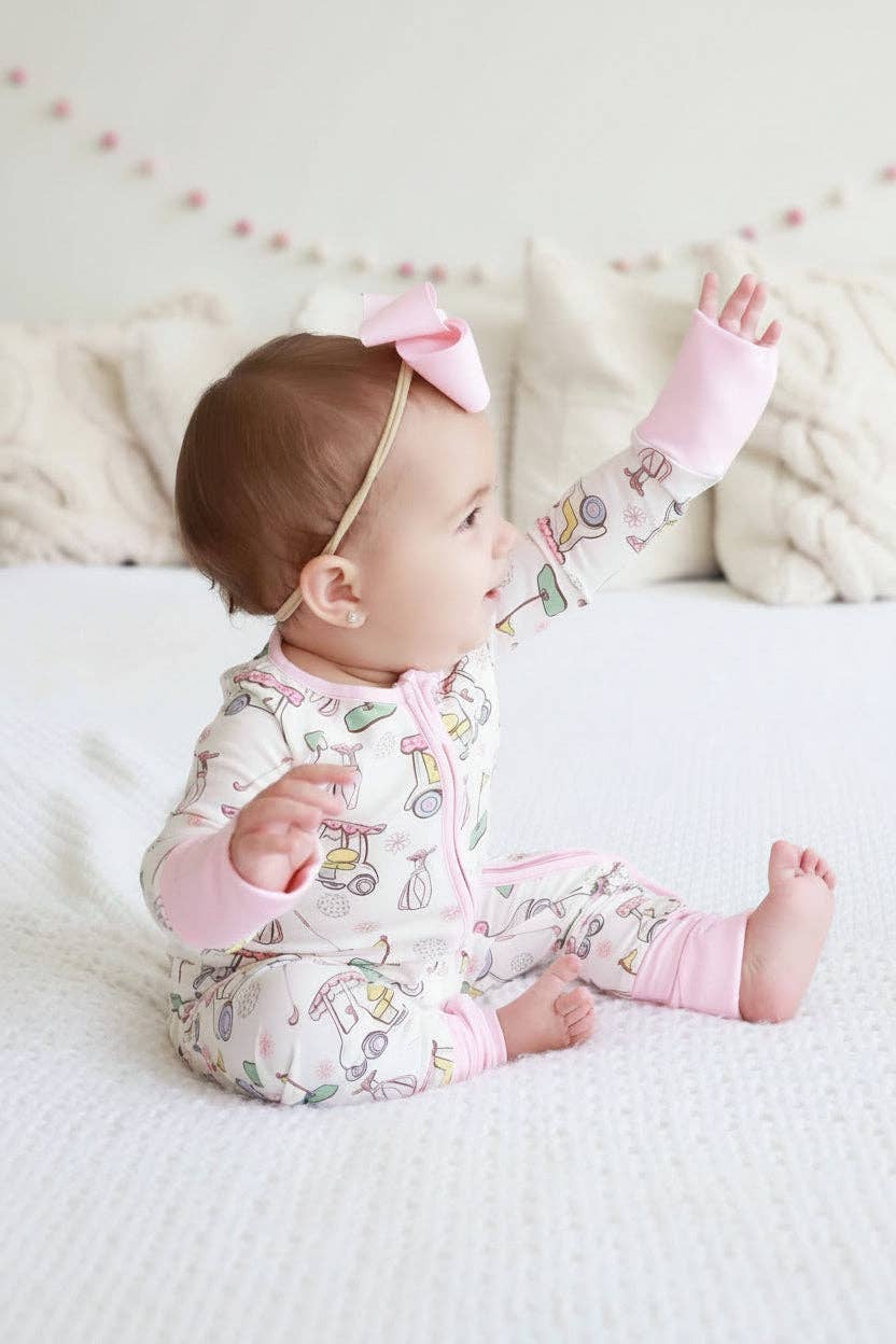 Country Club Cuties Convertible Zip Romper | Pink