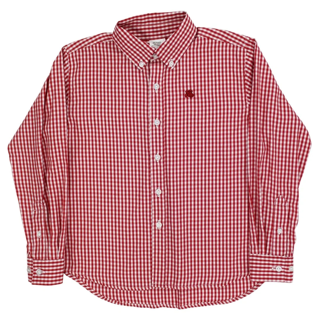Bailey Boys- Roscoe Button Down Shirt - Red Check