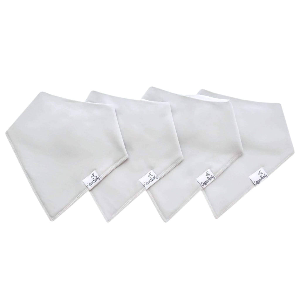 4 Pack Baby Bandana Bibs - Grey Basics