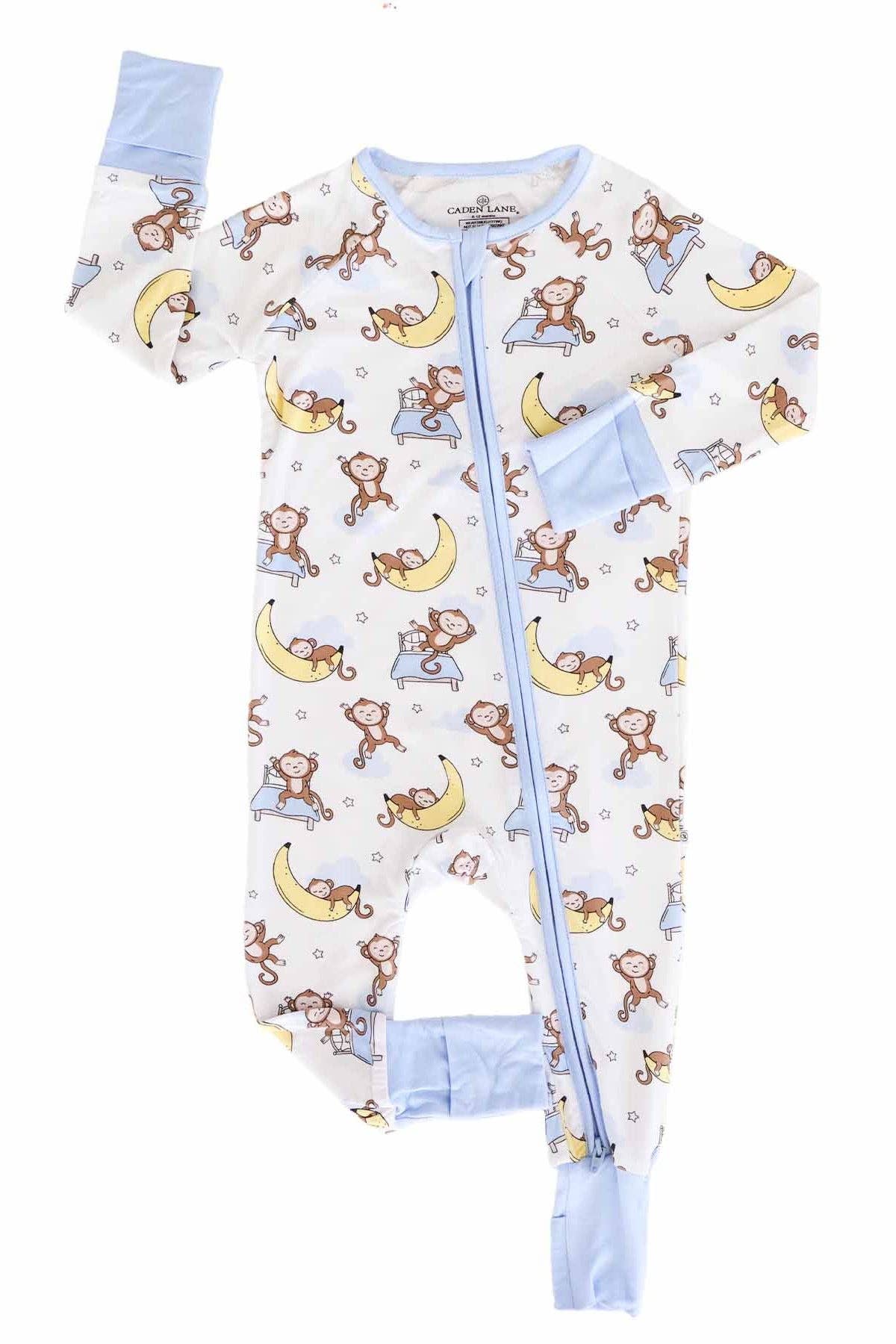 Convertible Bamboo Zip Romper | Monkey See, Monkey Snooze