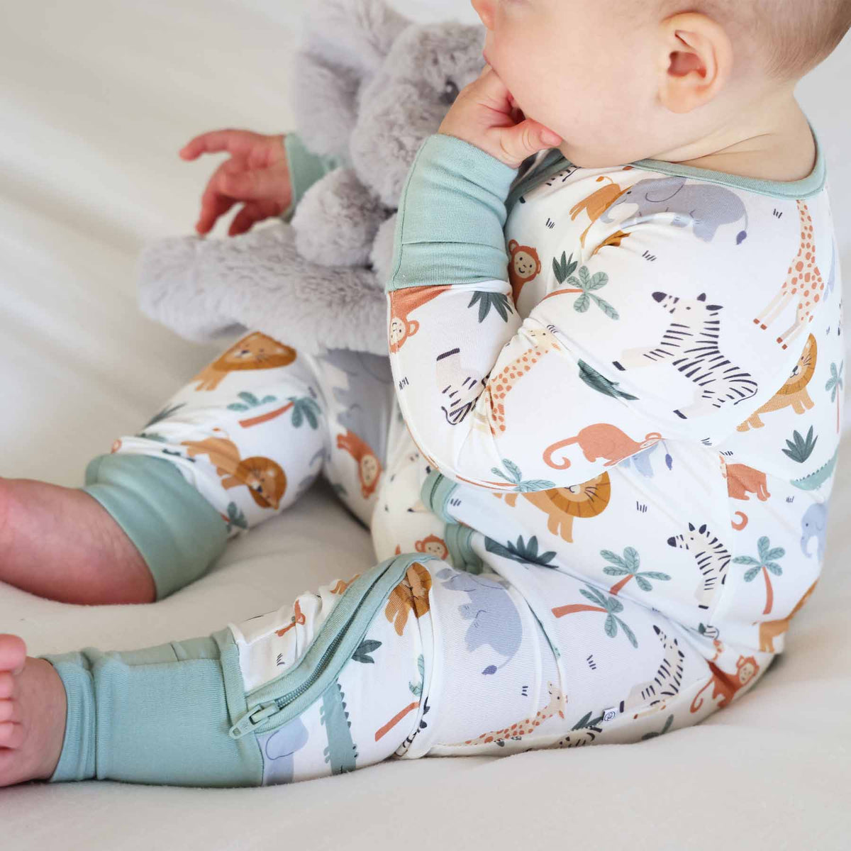 Safari Snuggles Convertible Zip Romper