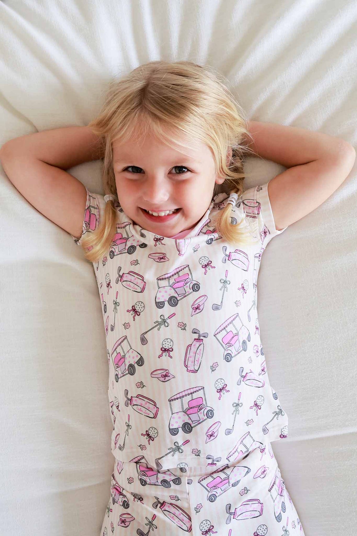 Two-Piece Bamboo Pajama Set | Caddie Crew Pink