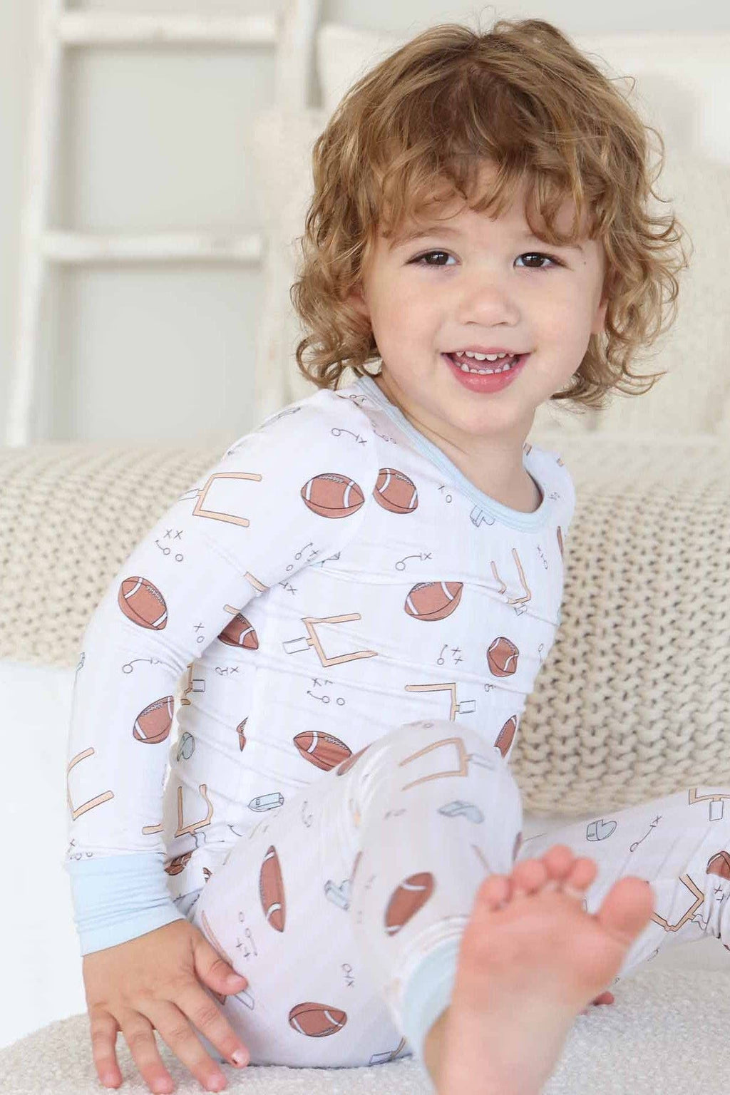 Two-Piece Pajama Set | Tiny Touchdowns