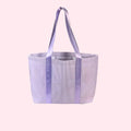 Lilac Preppy Stripe Little Mama Tote