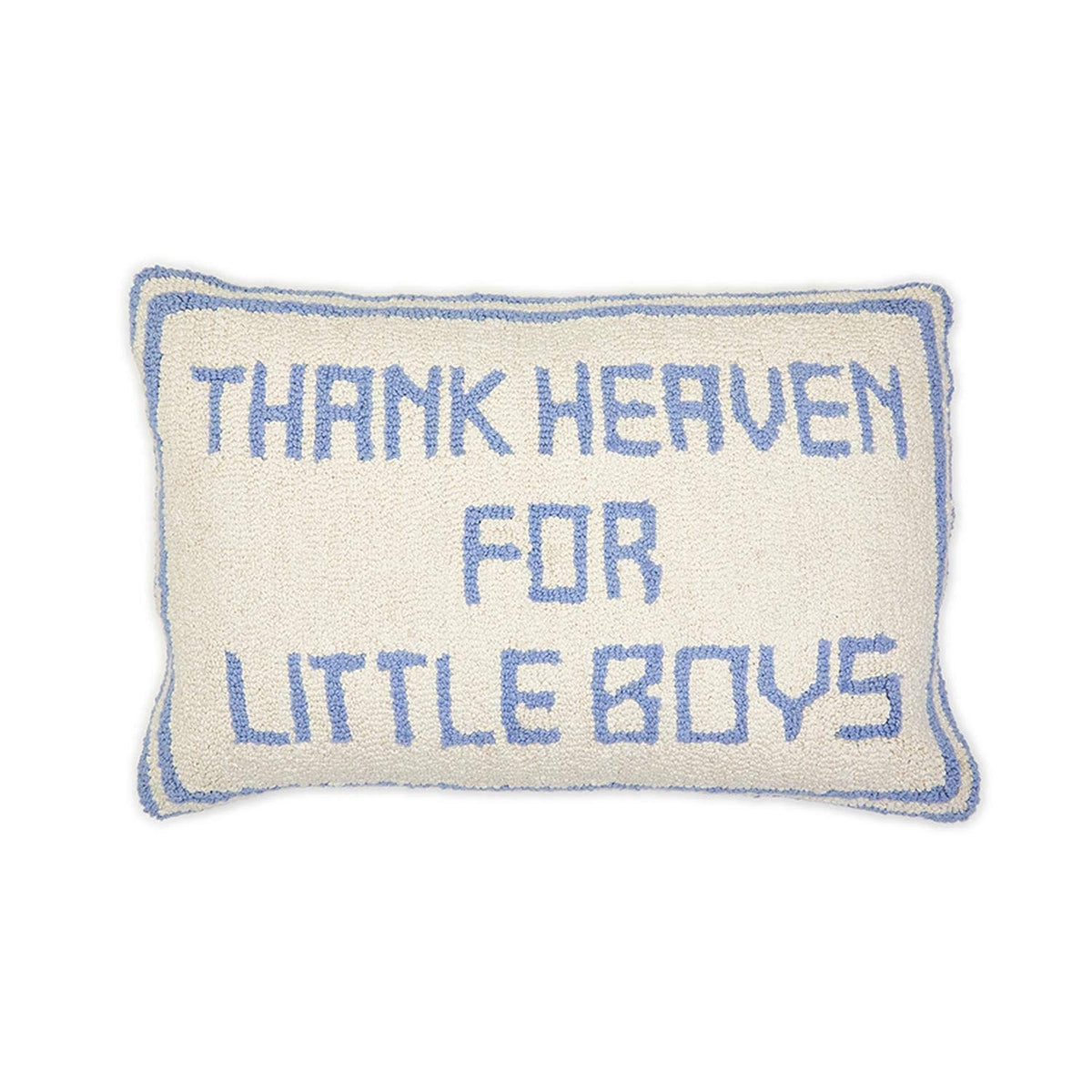 Thank Heaven Punch Embroidery Decorative Throw Pillow