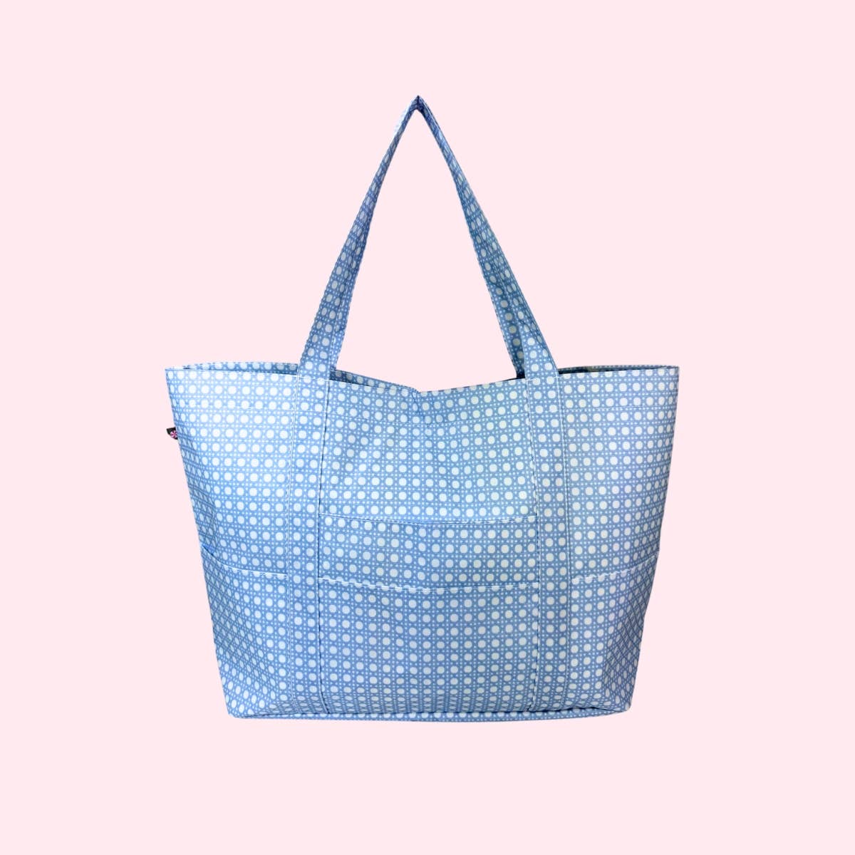 Wipeable Baby Blue Bungalow  Big Mama Tote