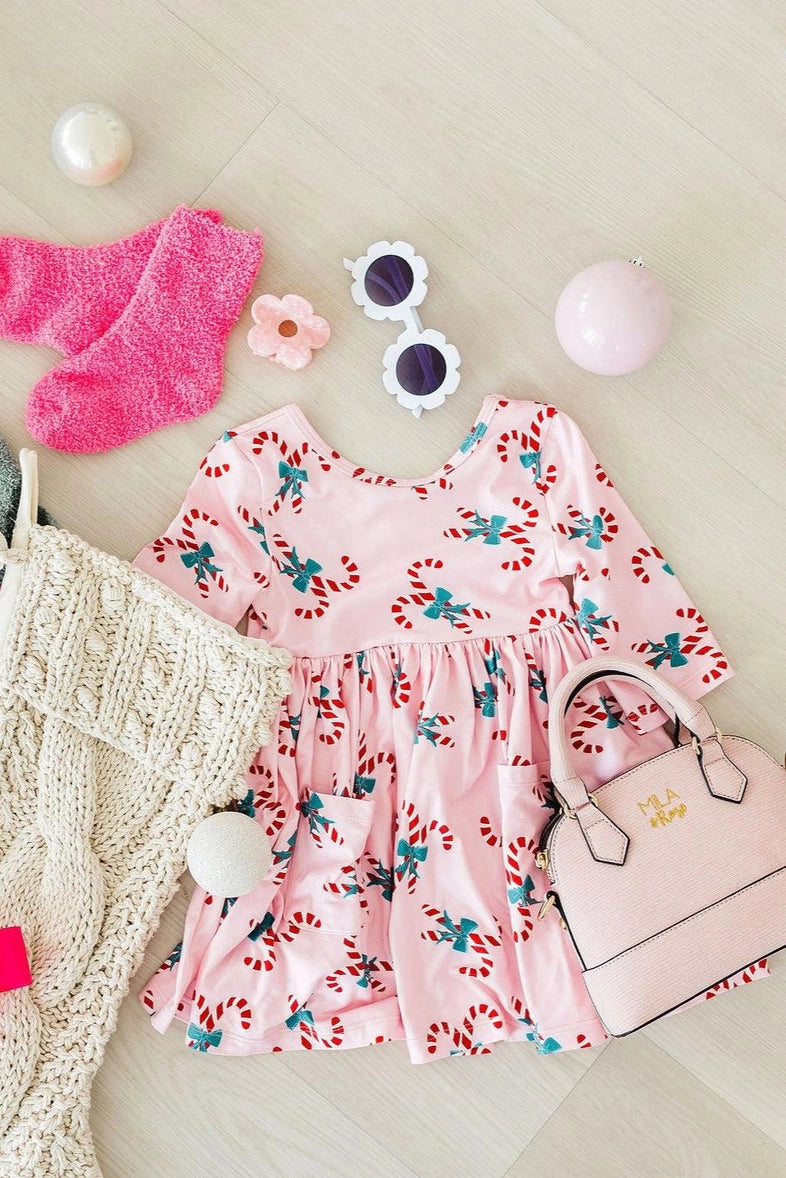 Mila & Rose- Candy Cane Cutie Twirl Dress