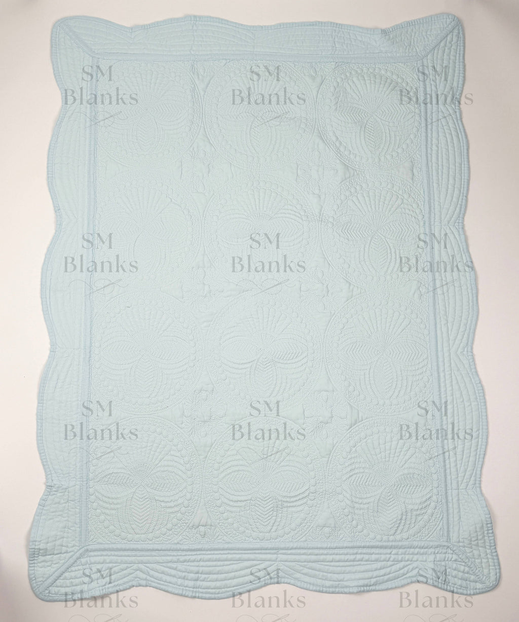 Baby Blue Baby Heirloom Quilt