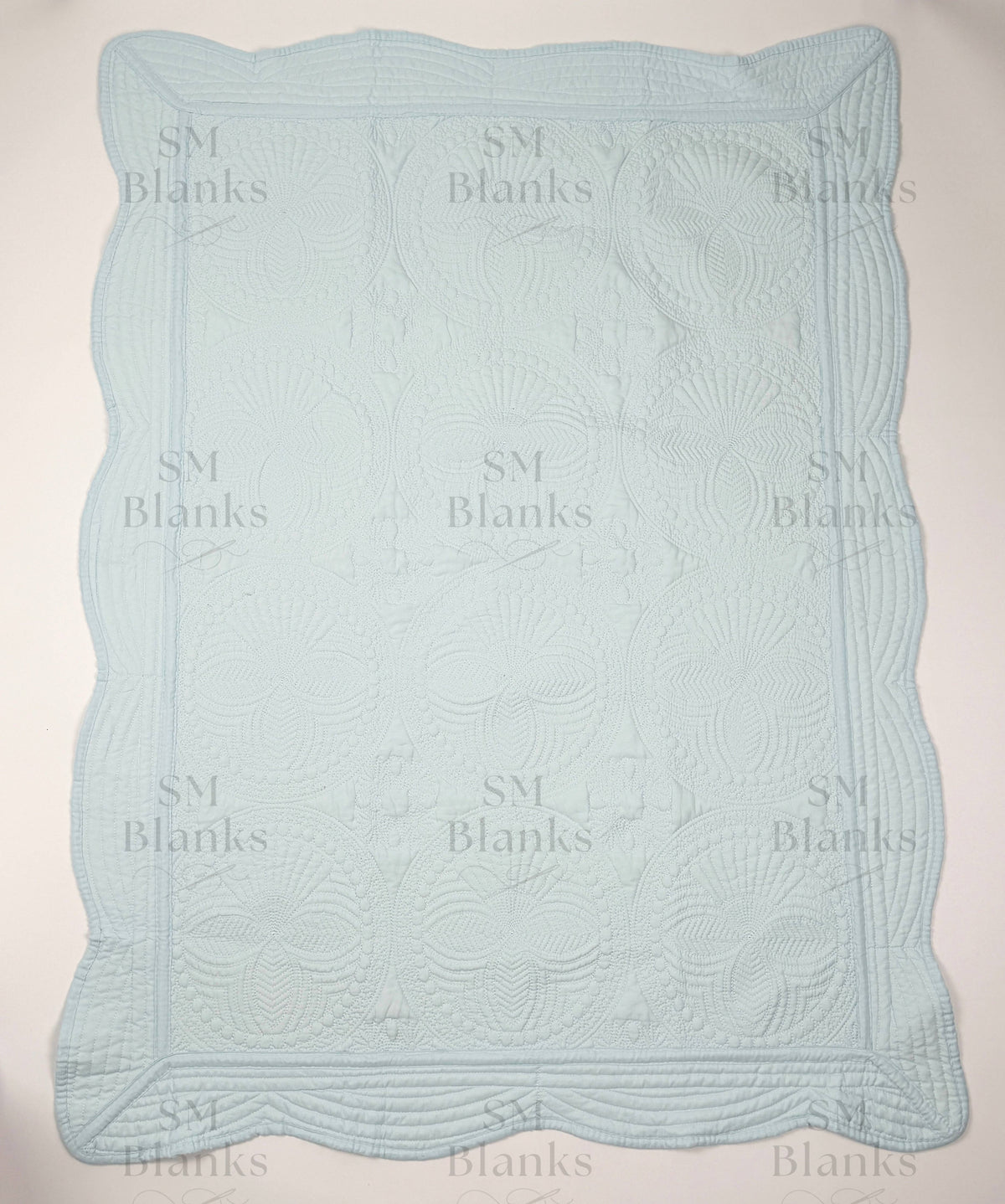 Baby Blue Baby Heirloom Quilt