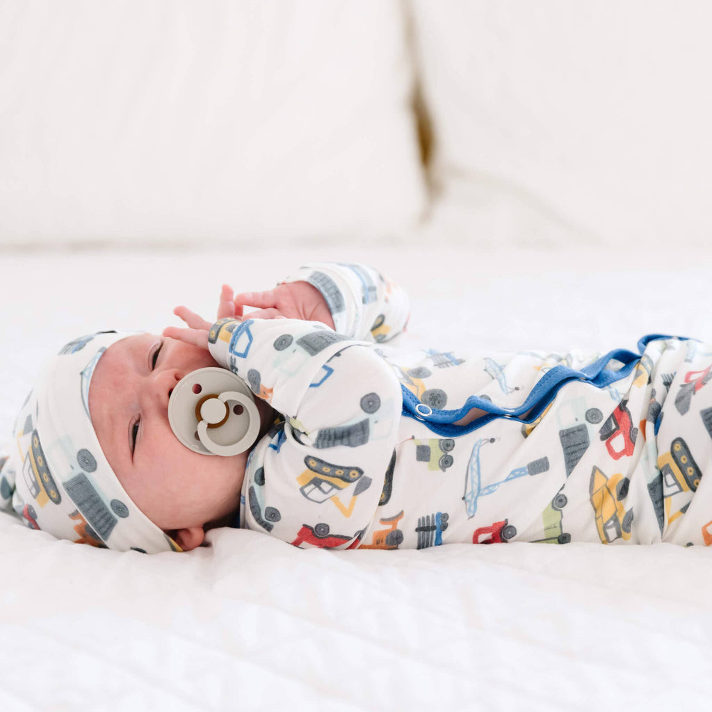 Newborn Knotted Gown - Diesel