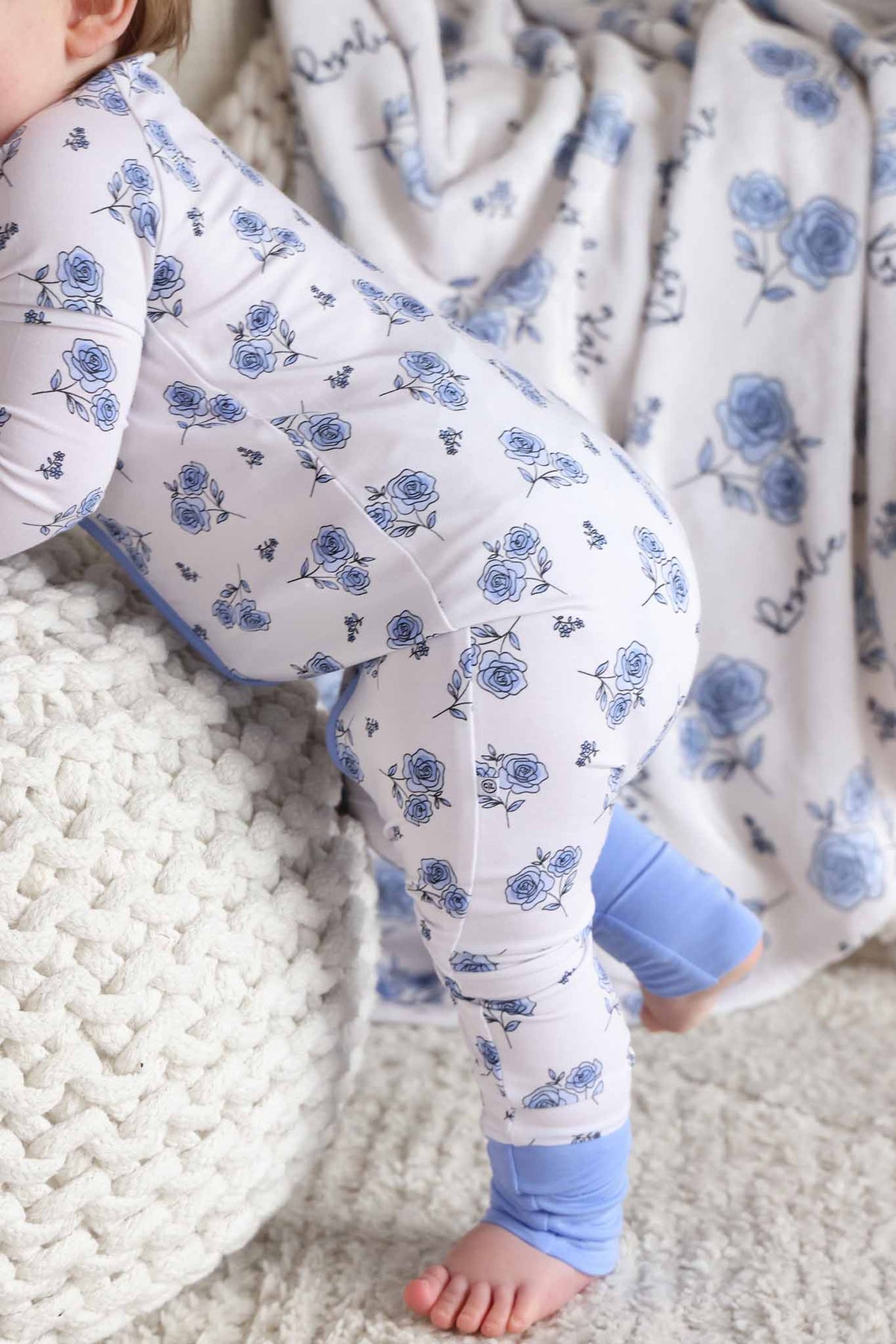 Sapphire Garden Convertible Bamboo Zip Romper
