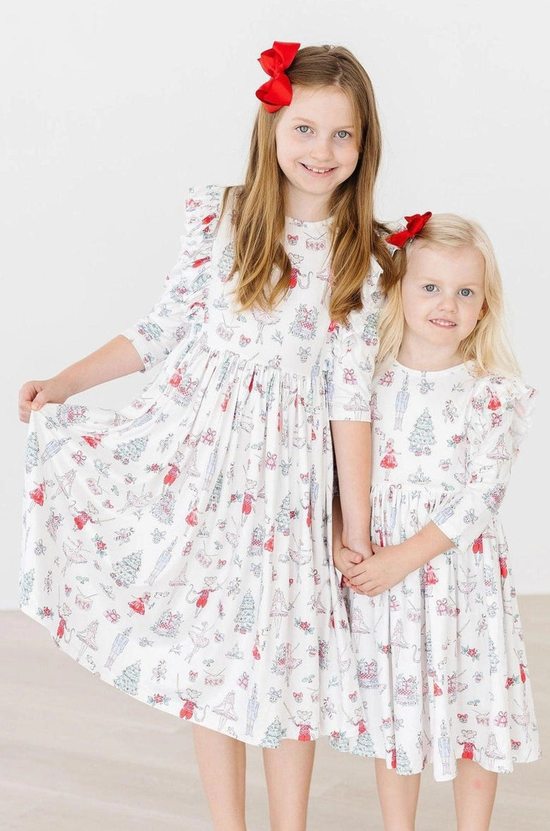 Mila & Rose- Clara's Christmas Ruffle Twirl Dress
