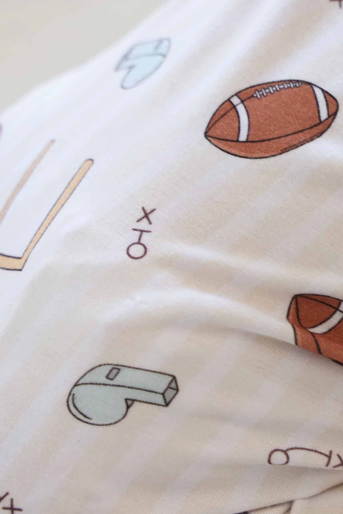 Tiny Touchdowns Convertible Zip Romper | Neutral