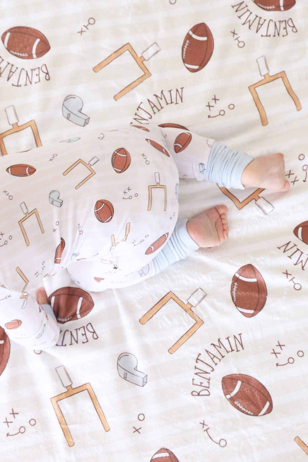 Tiny Touchdowns Convertible Zip Romper | Neutral