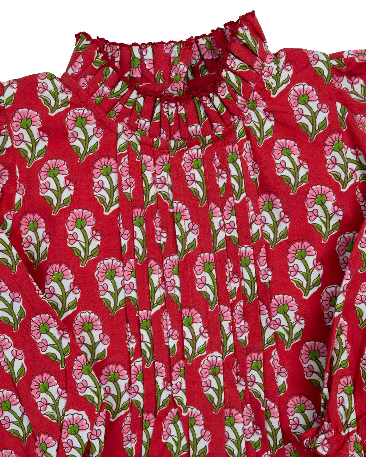 Crimson Petal Block Print Bubble