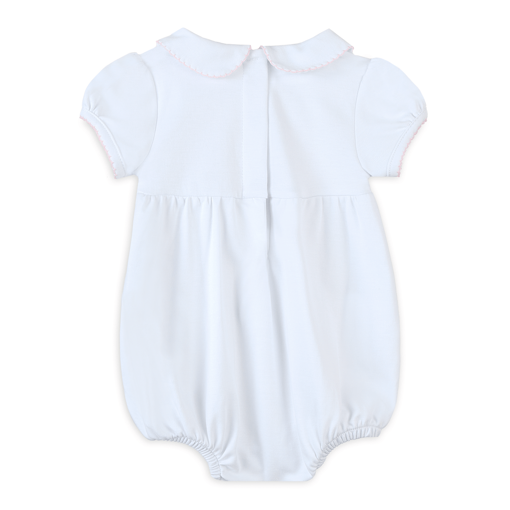 Lizzie's Classics Smocked Short Sleeve Bubble - Pink