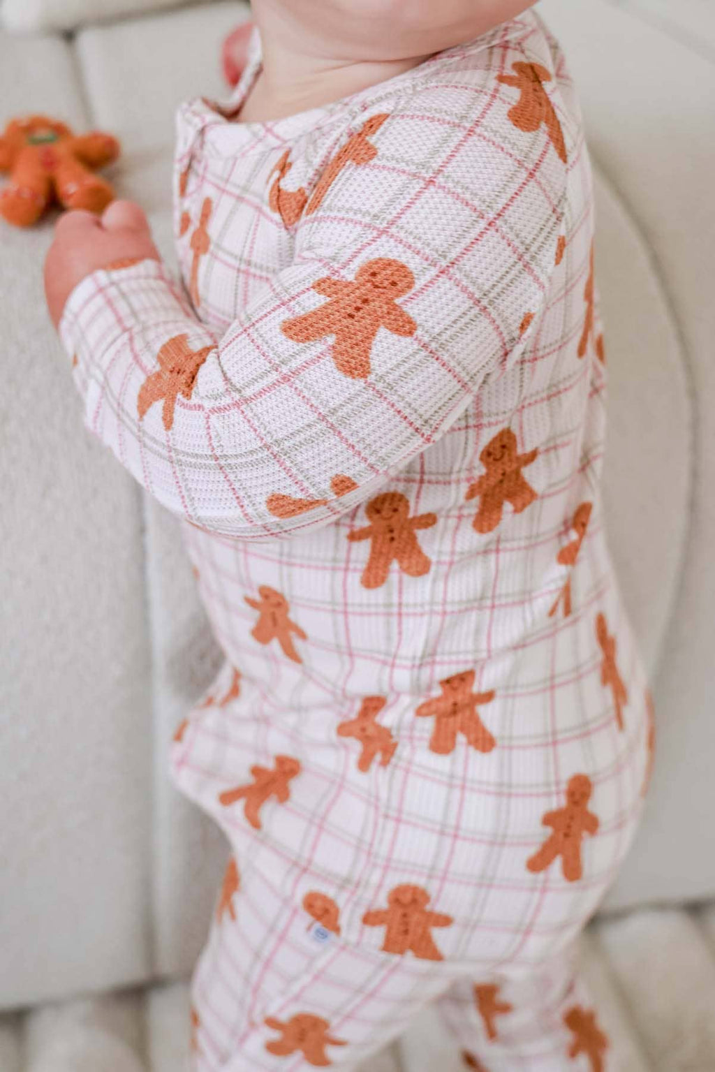 Christmas Bamboo Waffle Convertible Zipper Romper | Gingersnap