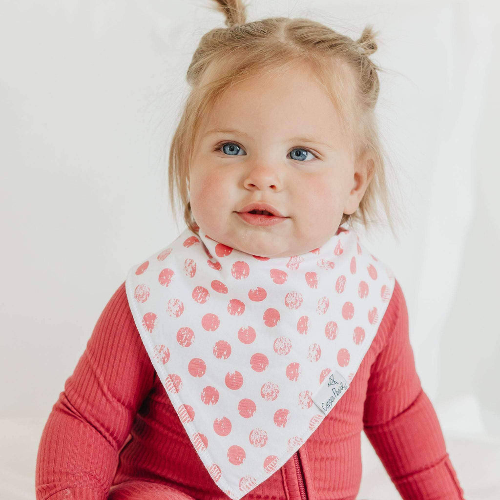 4 Pack Baby Bandana Bibs - Claire