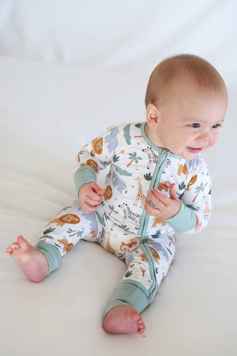Safari Snuggles Convertible Zip Romper