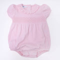 Essentials Solid Smocked Bubble - Pink
