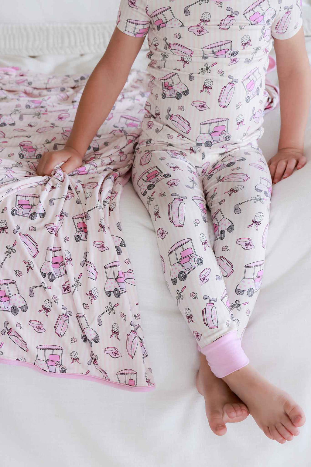 Two-Piece Bamboo Pajama Set | Caddie Crew Pink