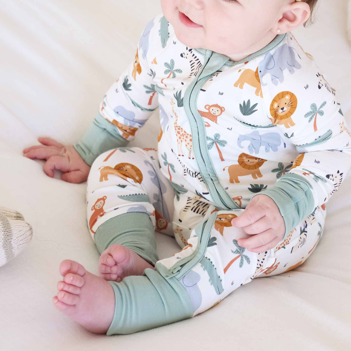 Safari Snuggles Convertible Zip Romper