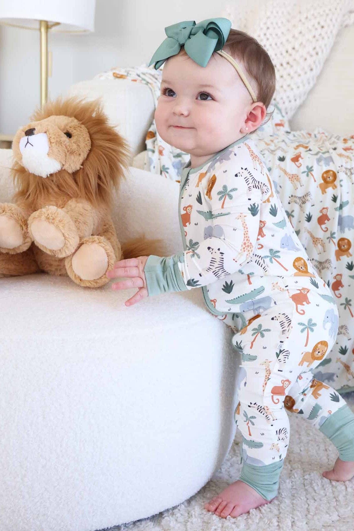 Safari Snuggles Convertible Zip Romper