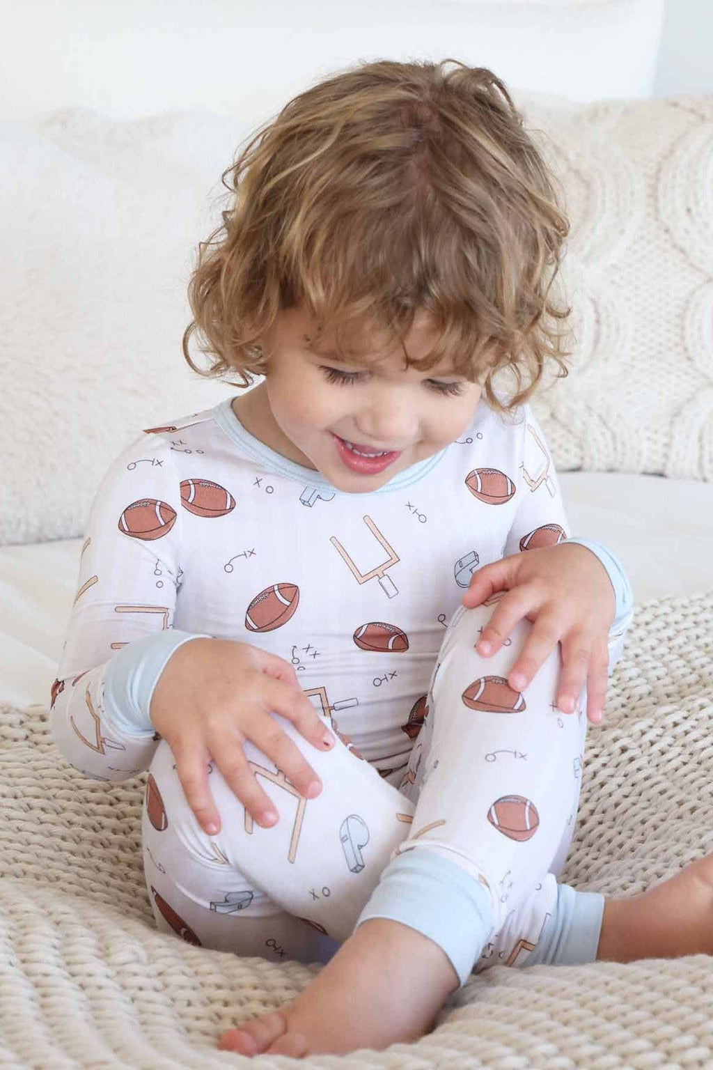 Two-Piece Pajama Set | Tiny Touchdowns