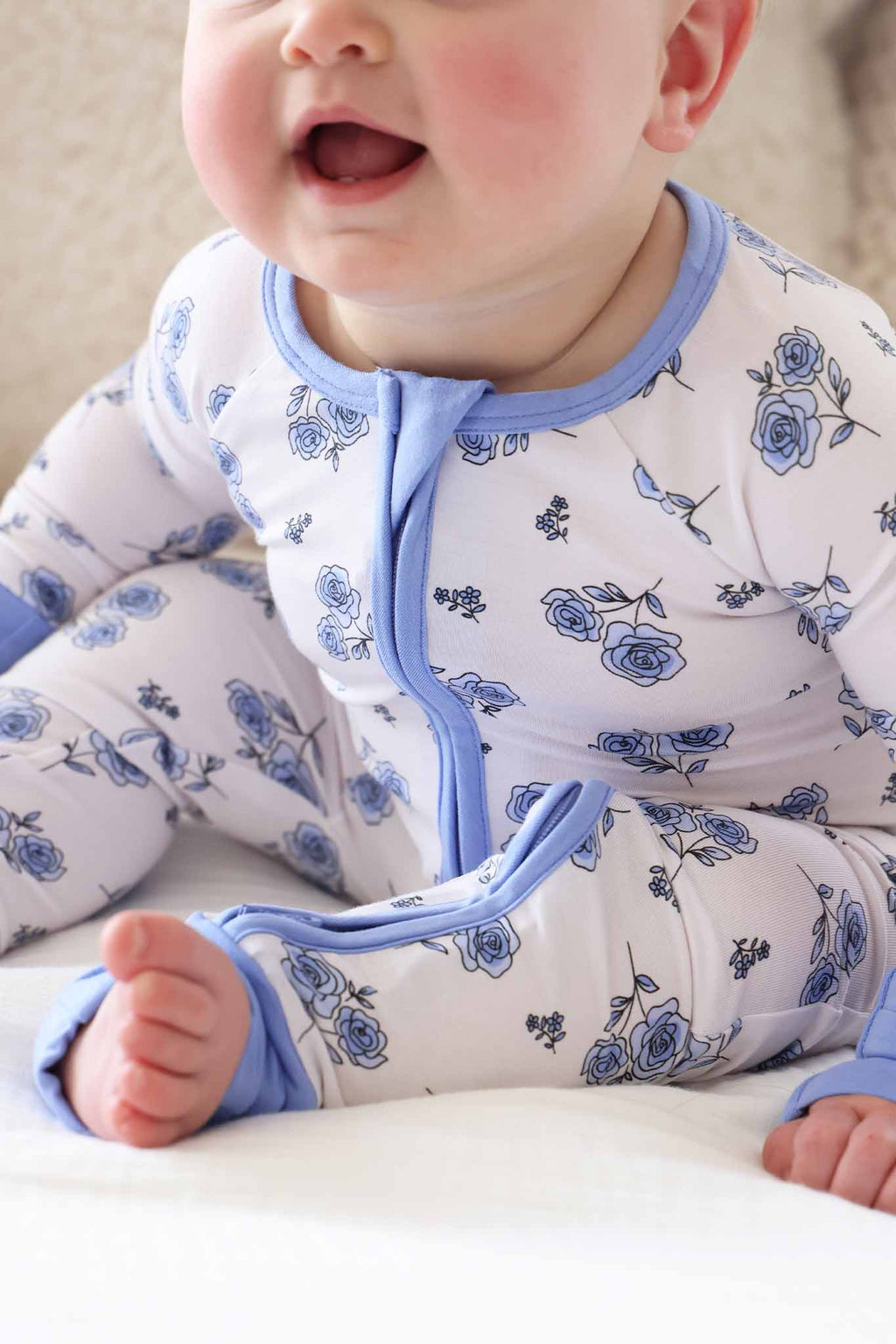 Sapphire Garden Convertible Bamboo Zip Romper
