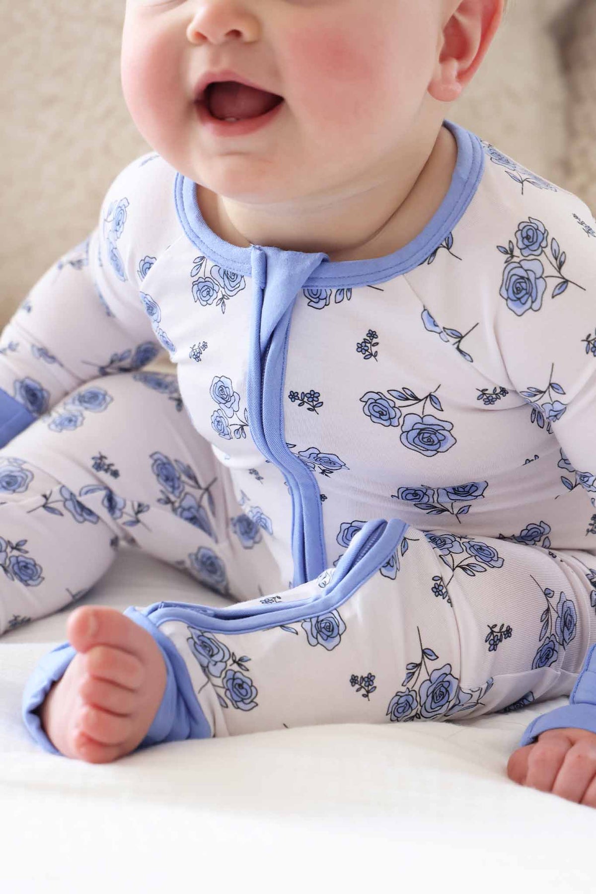 Sapphire Garden Convertible Bamboo Zip Romper