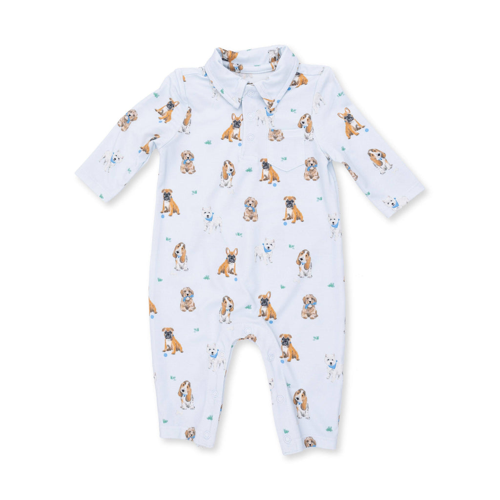 Bestie Dogs Blue - Polo Romper