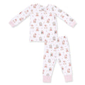 Christmas Teddy Bears Pink - Long Sleeve Loungewear Set