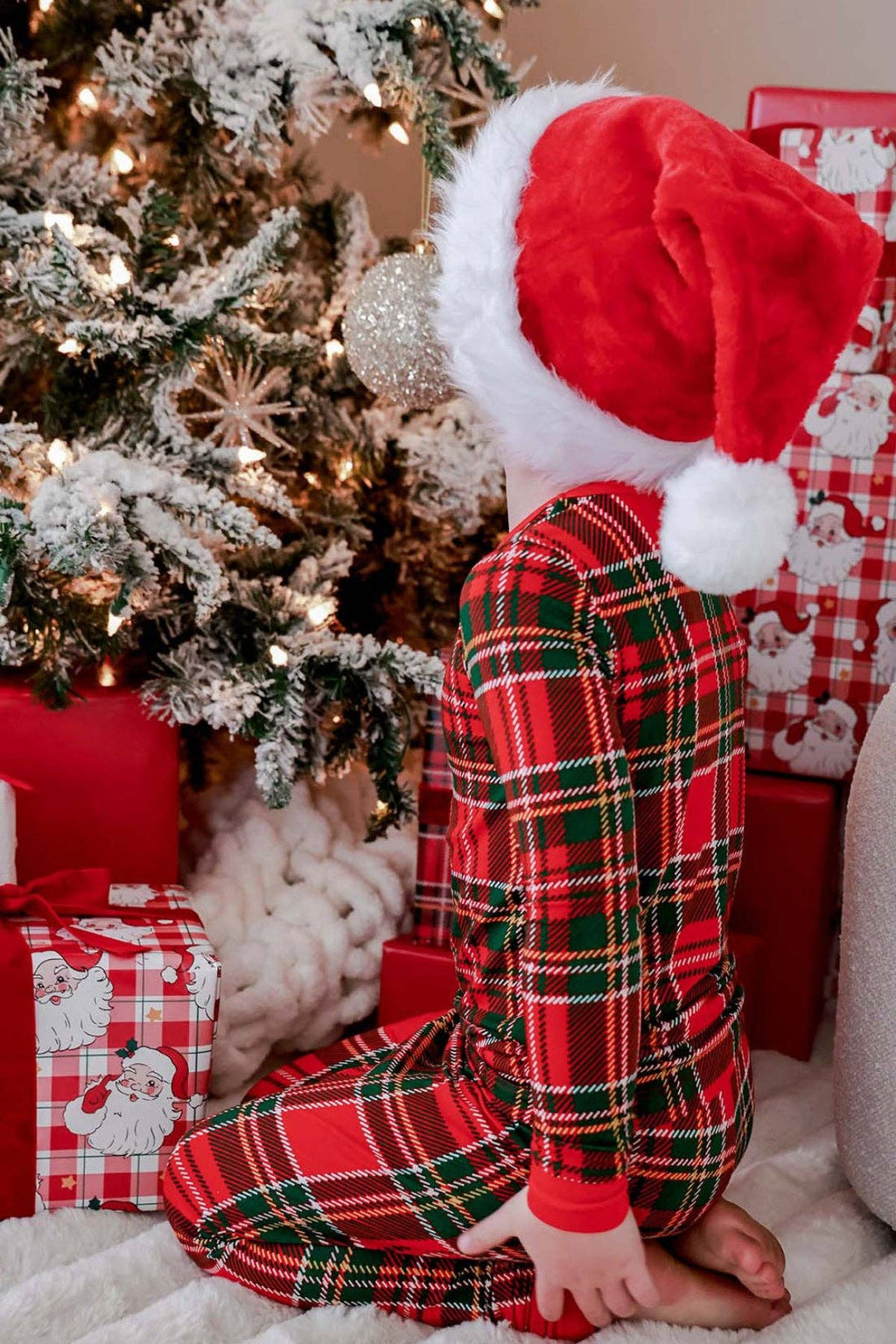 Christmas Bamboo Two-Piece Pajama Set | Plaid Tidings
