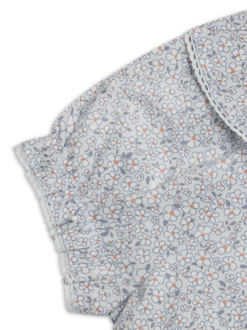 Bess Poplin Ruffle Collar Shirt and Bloomer Set