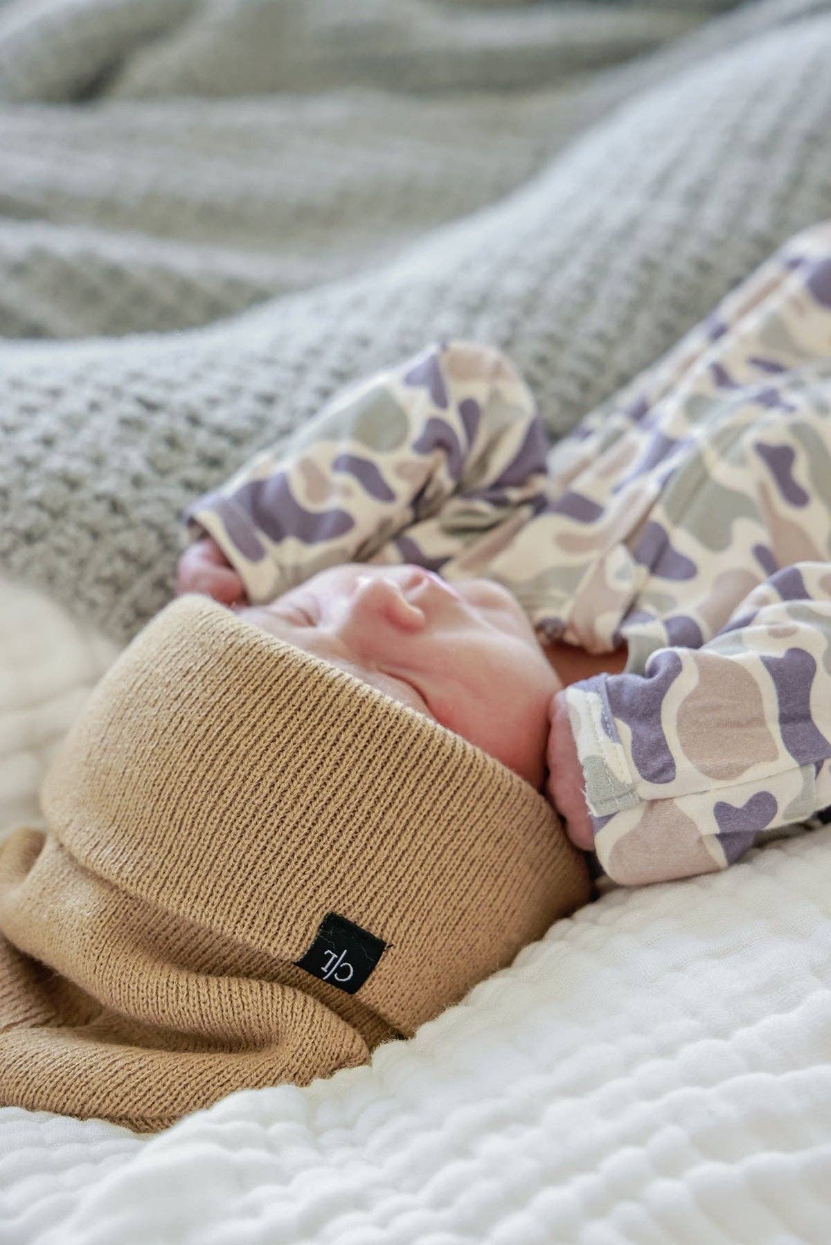 Bamboo Zipper Footie | Camo Cutie