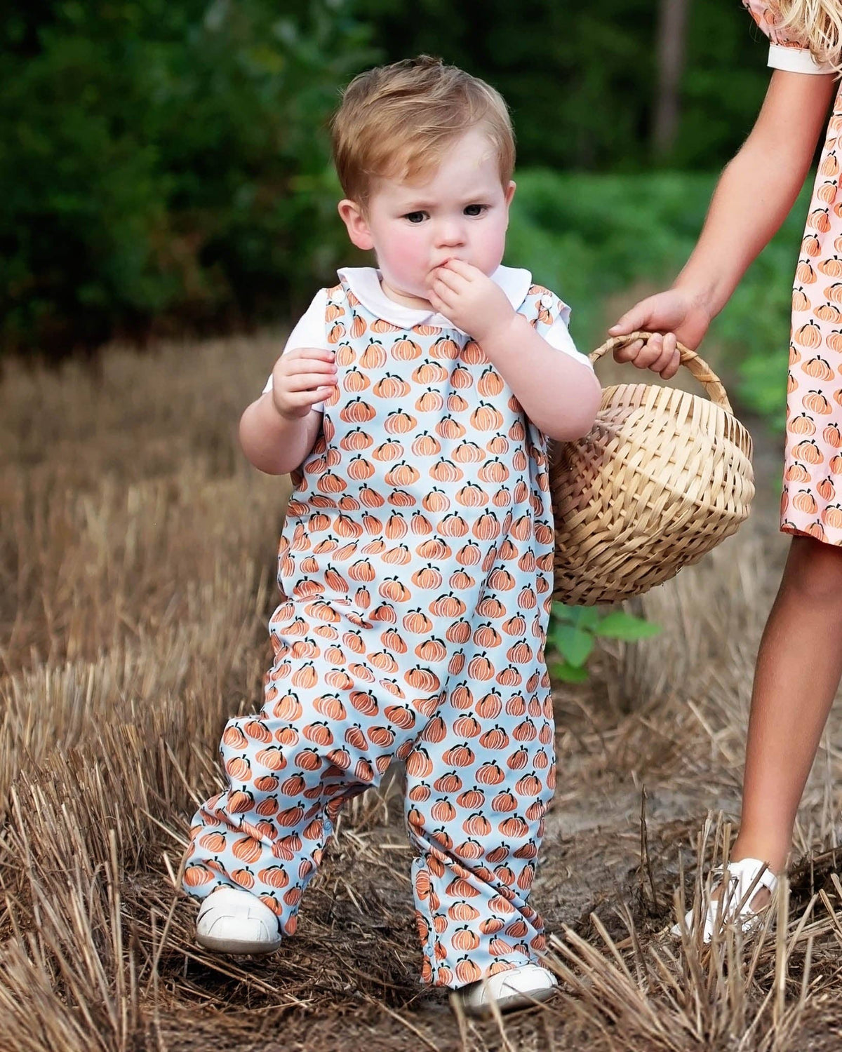 Pumpkin Spice Print Blue Longall