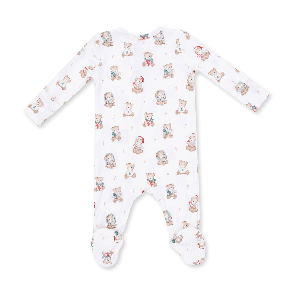 Christmas Teddy Bears Uni - 2 Way Zipper Footie